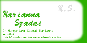 marianna szadai business card